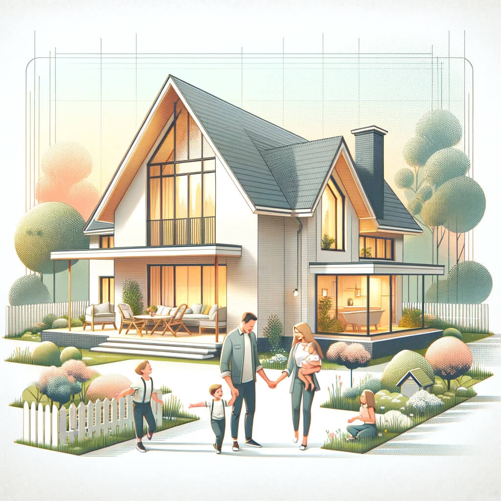Przyjazny dom z kochającą się rodziną